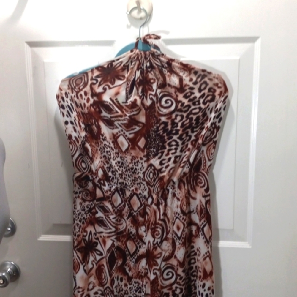 Halter Jumpsuit Sz Large Animal Print Derek Hearts